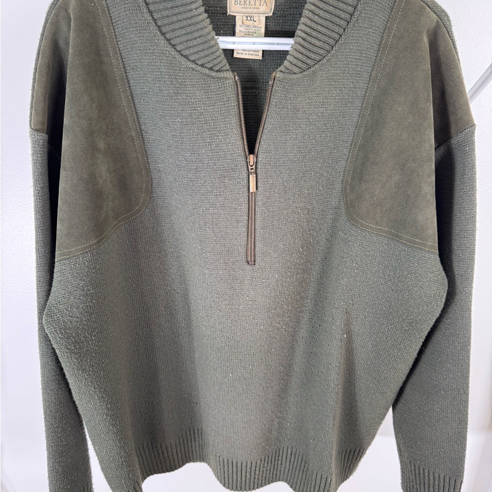 Beretta Men's Olive Military Sweater